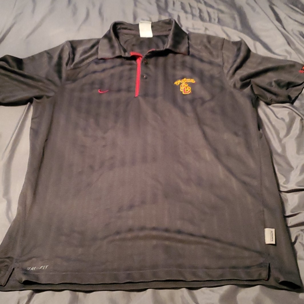 Mens Nike Dri-fit polo USC Trojans C8